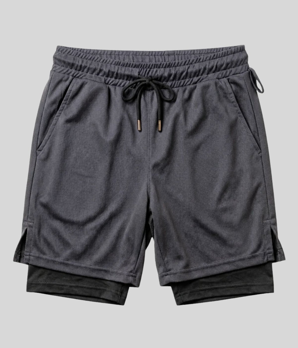 Shorts 2 Em 1 Masculino De Compressão