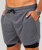 Shorts 2 Em 1 Masculino De Compressão