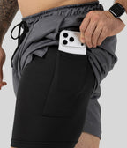 Shorts 2 Em 1 Masculino De Compressão