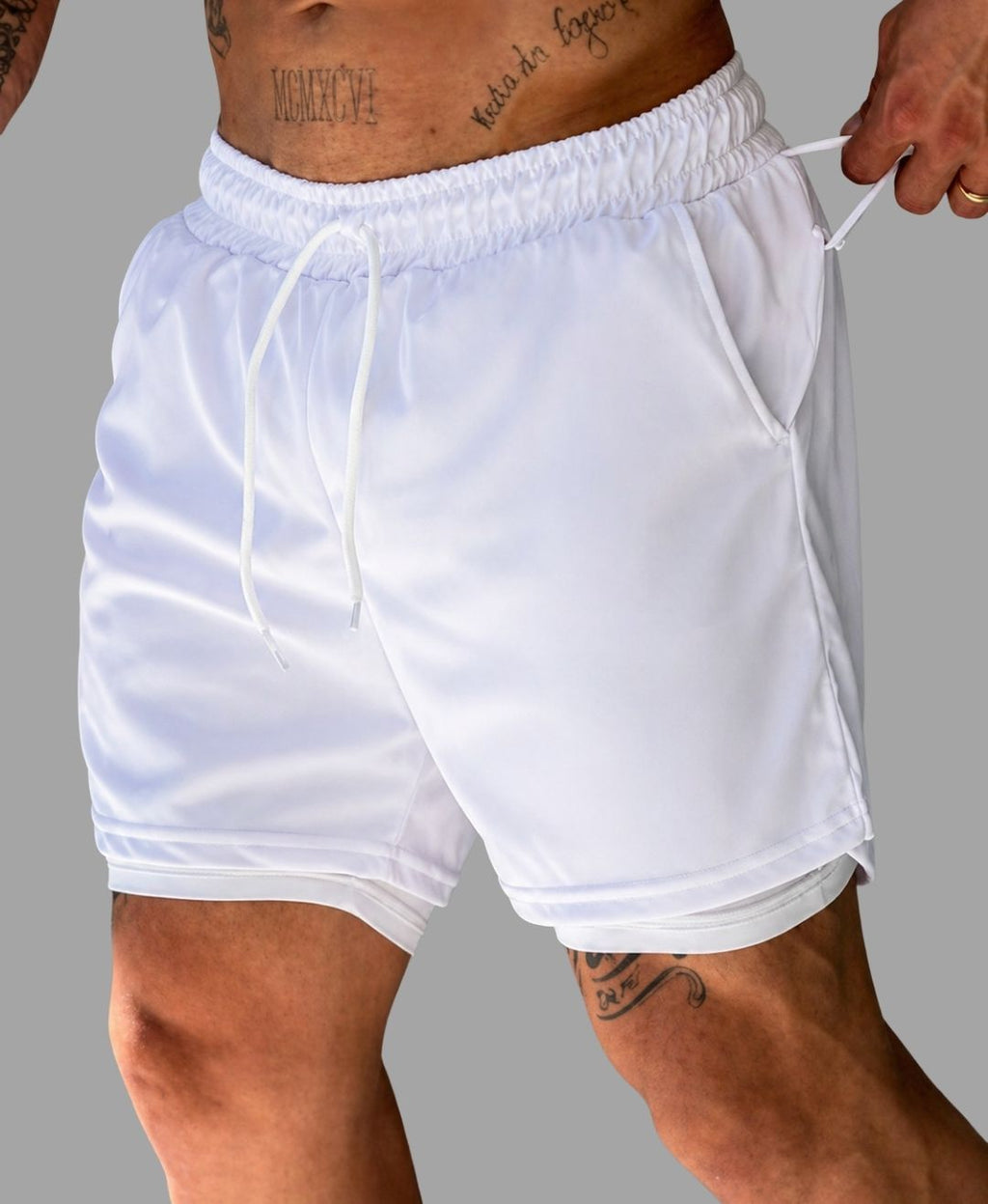 Shorts 2 Em 1 Masculino De Compressão