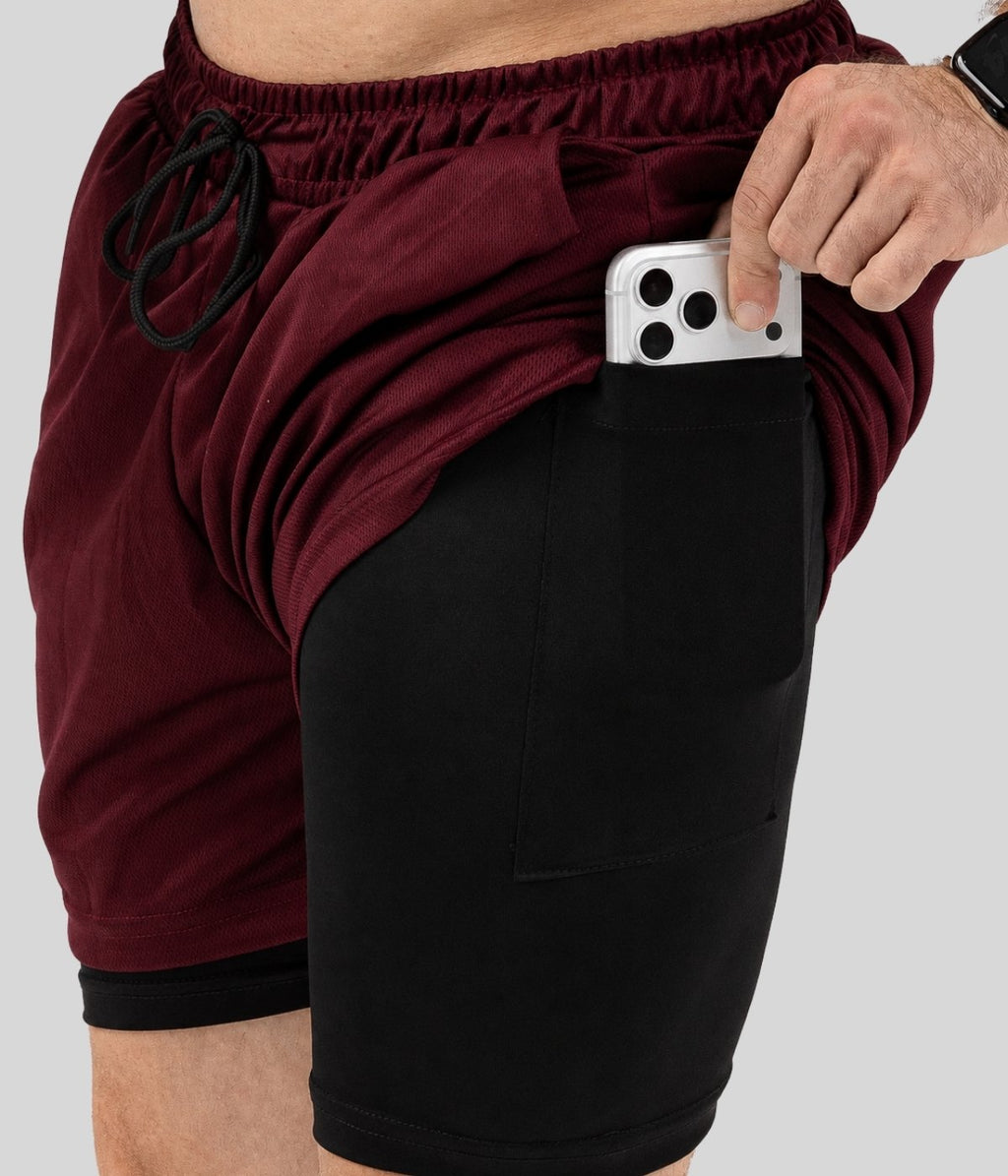 Conjunto Camiseta Dry Fit e Shorts Compressão 2 em 1