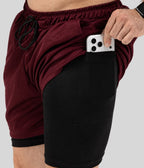 Conjunto Camiseta Dry Fit e Shorts Compressão 2 em 1