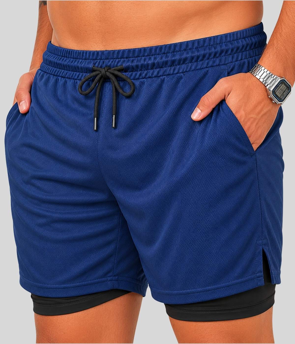 Shorts 2 Em 1 Masculino De Compressão