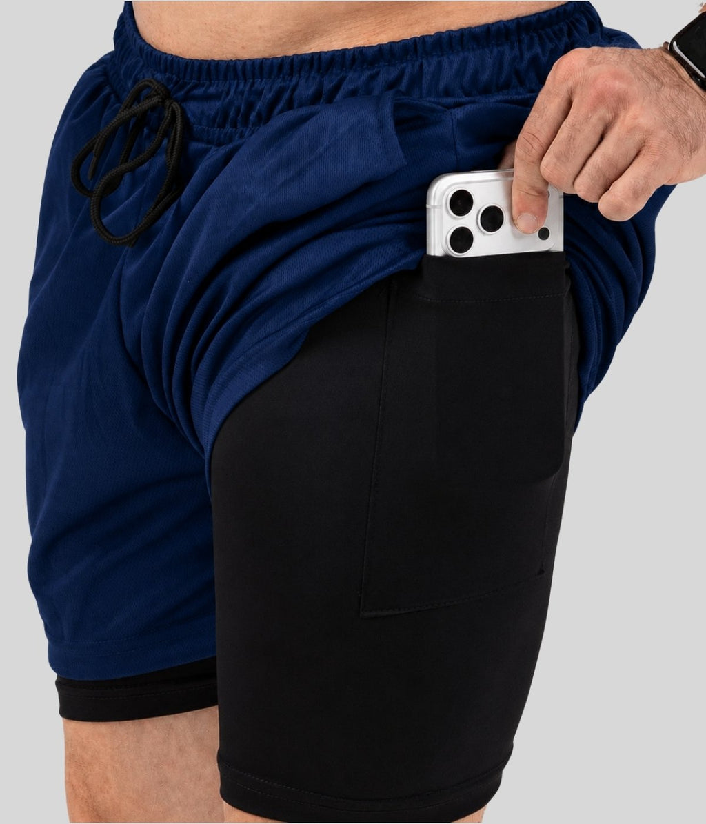 Shorts 2 Em 1 Masculino De Compressão