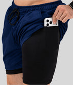 Shorts 2 Em 1 Masculino De Compressão