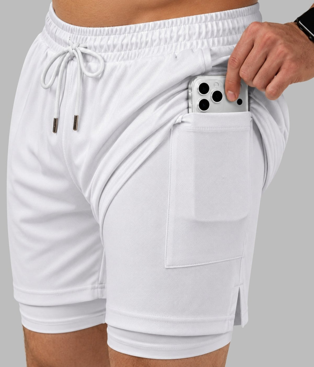 Conjunto Camiseta Dry Fit e Shorts Compressão 2 em 1