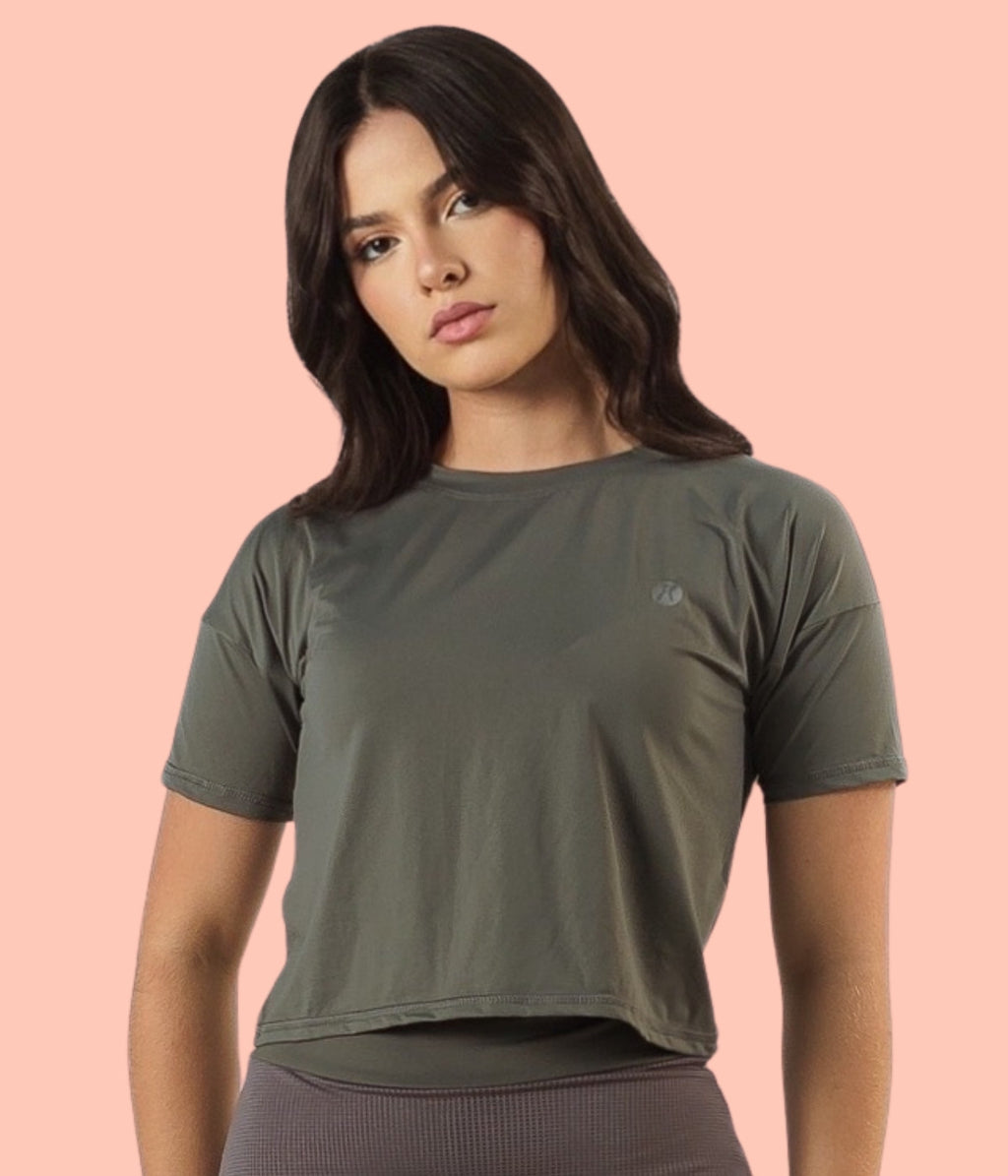 Camiseta Cropped Poliamida - Live