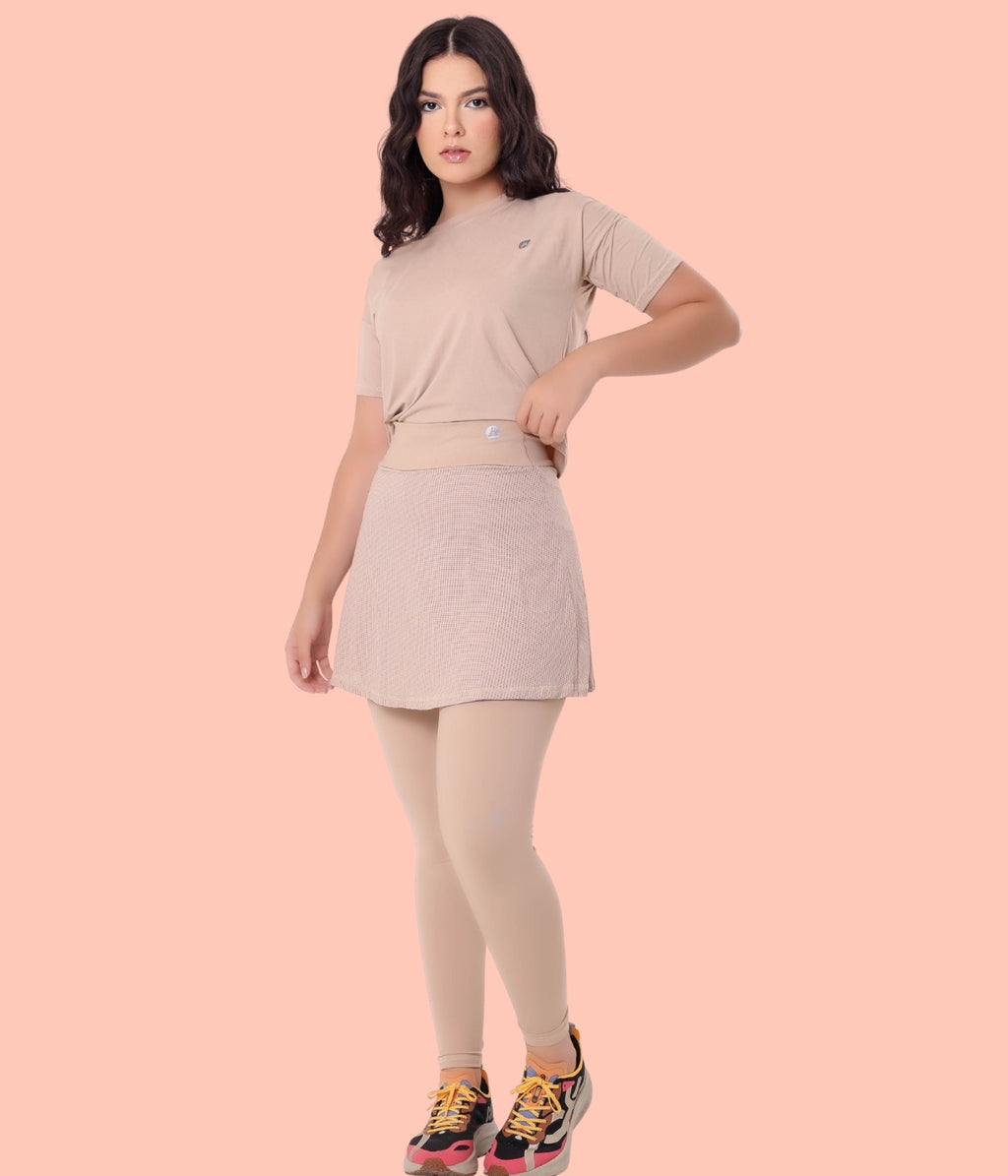 Conjunto Cropped e Calça Saia Poliamida - Coleção Live