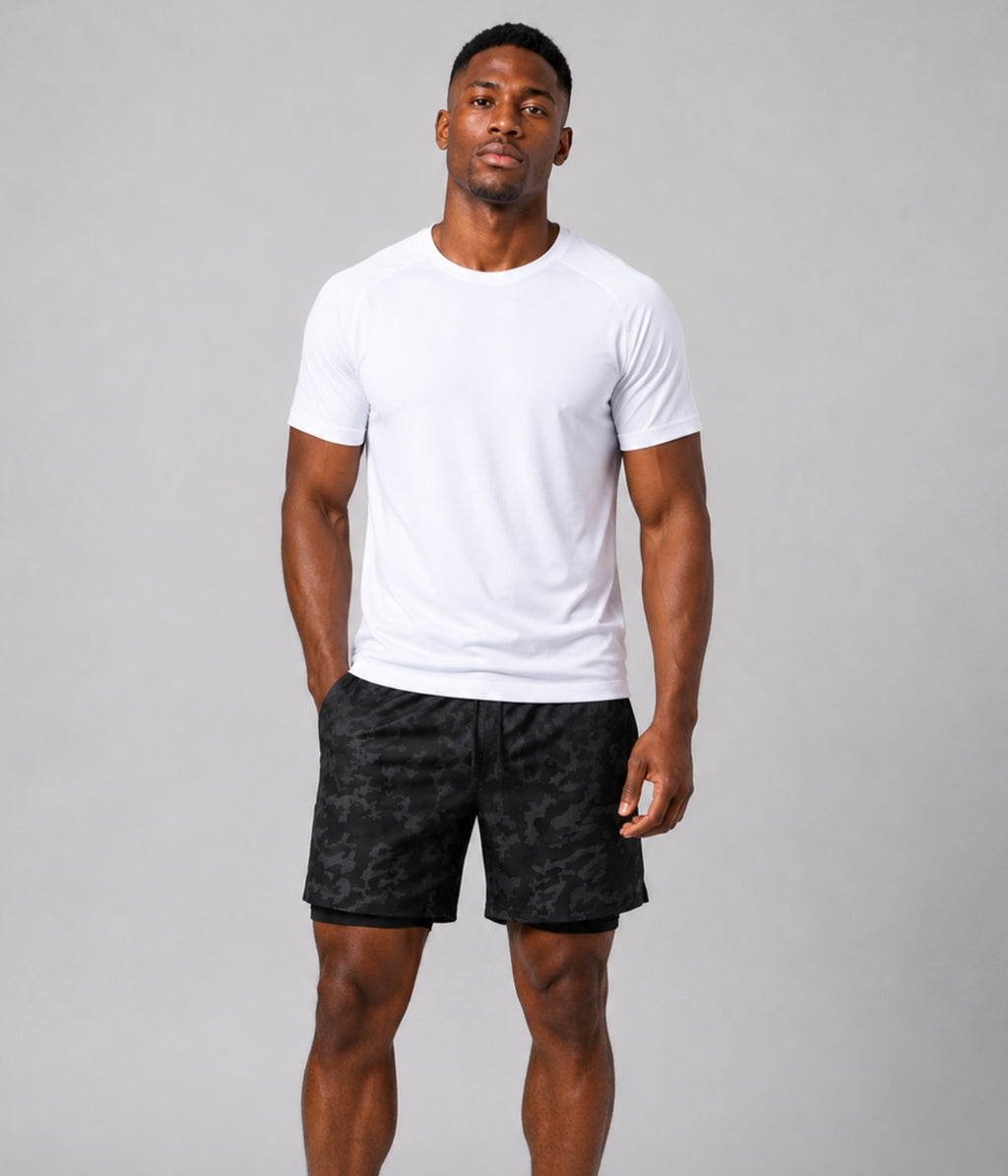 Shorts 2 Em 1 Masculino De Compressão
