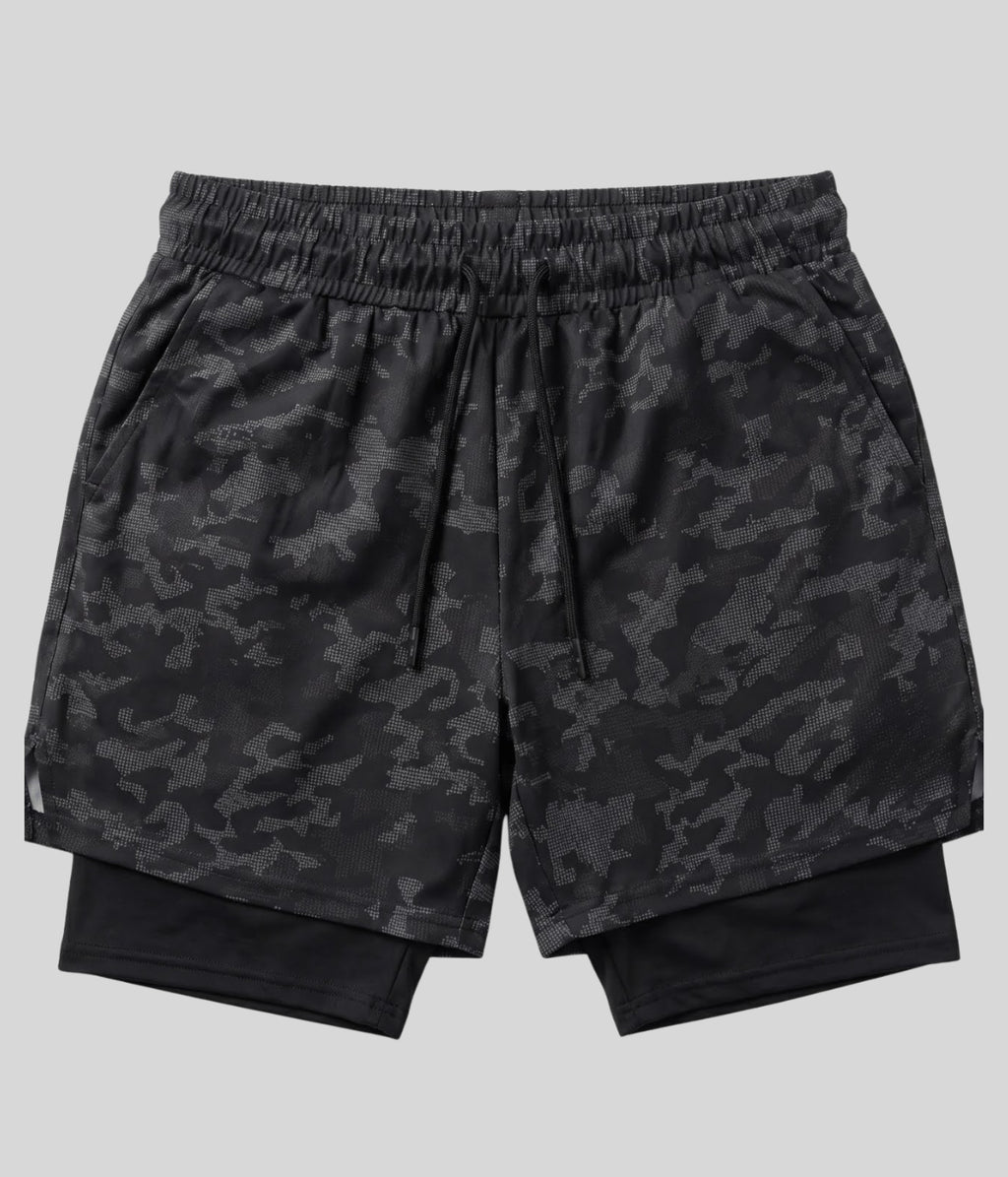 Shorts 2 Em 1 Masculino De Compressão