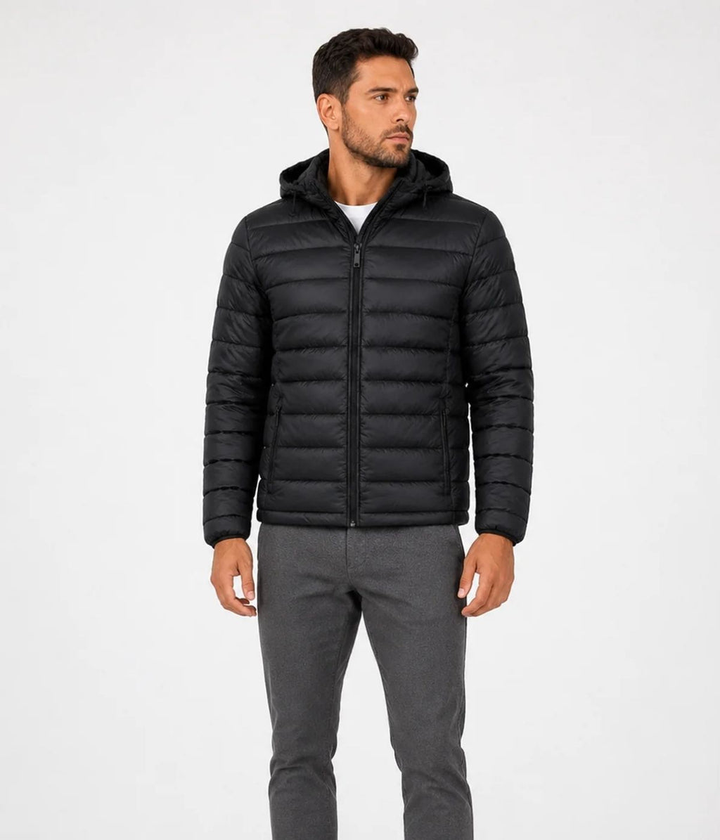 Jaqueta Bobojaco Masculina Puffer com Capuz Removível