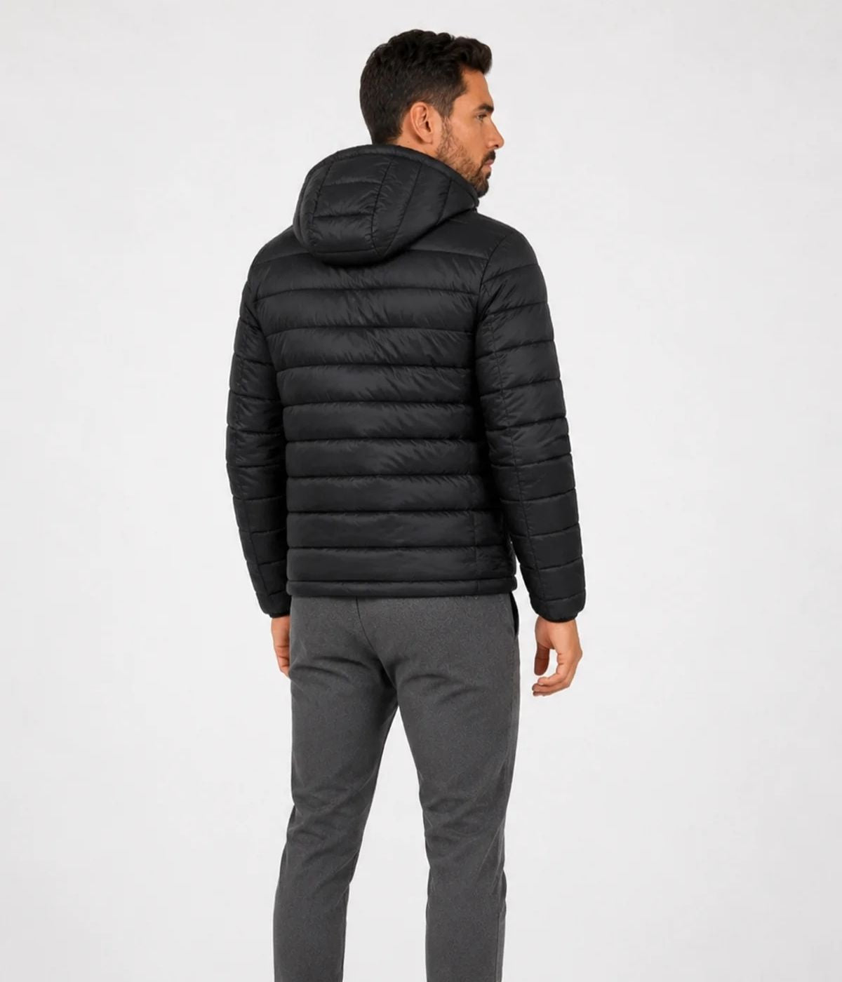 Jaqueta Bobojaco Masculina Puffer com Capuz Removível